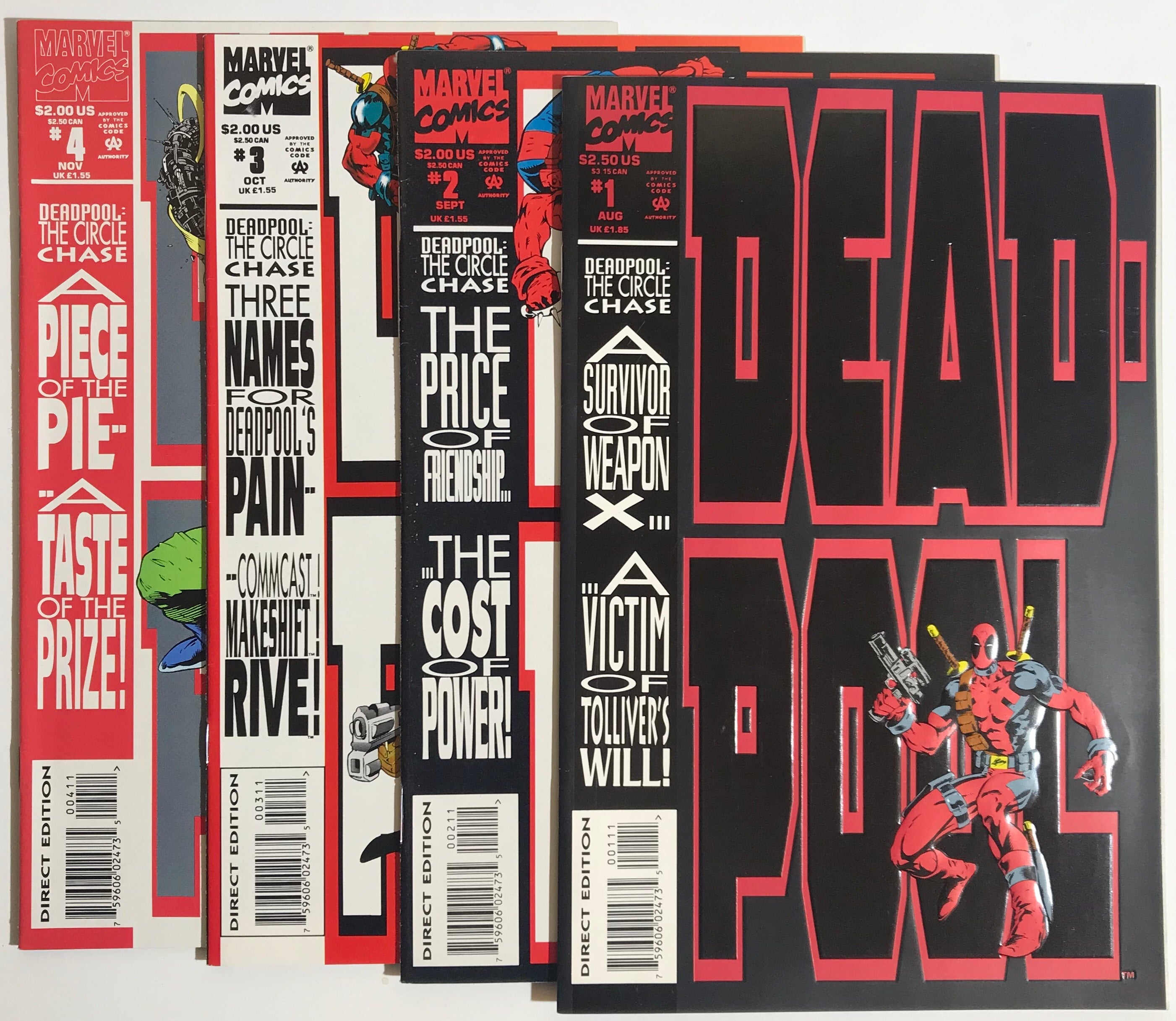 Deadpool: The Circle Chase #1-4 (Full Set)