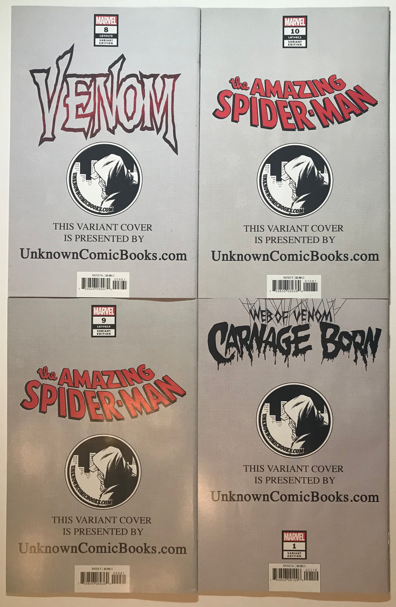 The Amazing Spider-Man and Venom 4 Book Connecting Variant Set